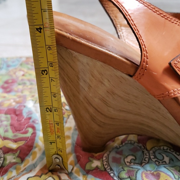 Orange LEATHER Latitude Femme Wedges - Picture 4 of 6